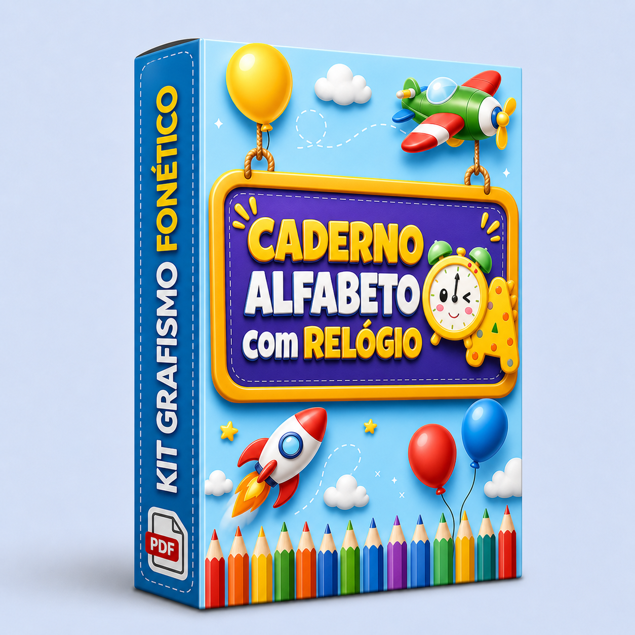 Caderno Alfabeto com Relógio